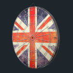 Vintage Gewerkschafts-Jackflagge Dartscheibe<br><div class="desc">Hallo stellt dieser Entwurf den berühmten Flaggen-Gewerkschafts-Jack in einer Vintagen Version dar und verwendete.</div>