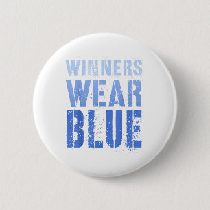 Vintage Gewinner tragen Blue Go Team War Game Comp Button