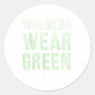 Vintage Gewinner tragen das Green Summer Camp War  Runder Aufkleber