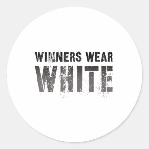 Vintage Gewinner tragen die Farbe des weißen Somme Runder Aufkleber