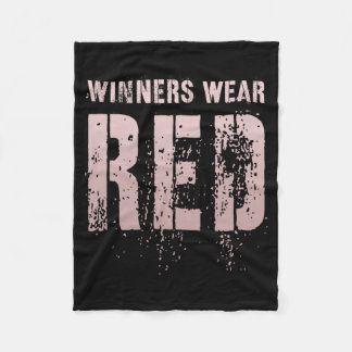 Vintage Gewinner tragen rote Sommercamp-Teamfarbe Fleecedecke