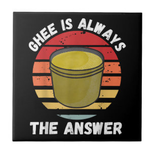 Vintage Ghee ist immer die Antwort Retro-Food-Lieb Fliese