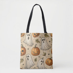 Vintage Ghosts & Pumpkins Halloween-Muster