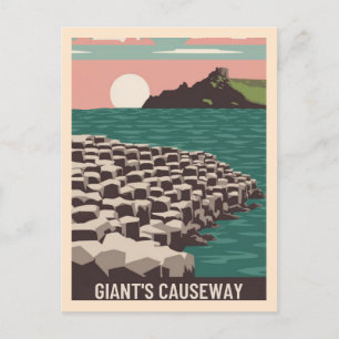 Vintage Giants Causeway Antrim-Küste Irland Postkarte