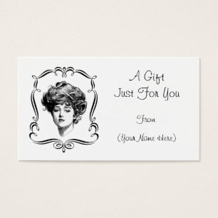 Vintage Gibson Girl Personalisierte Geschenkkarte