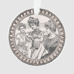 Vintage Gibson Girls Antique Illustration Ornament