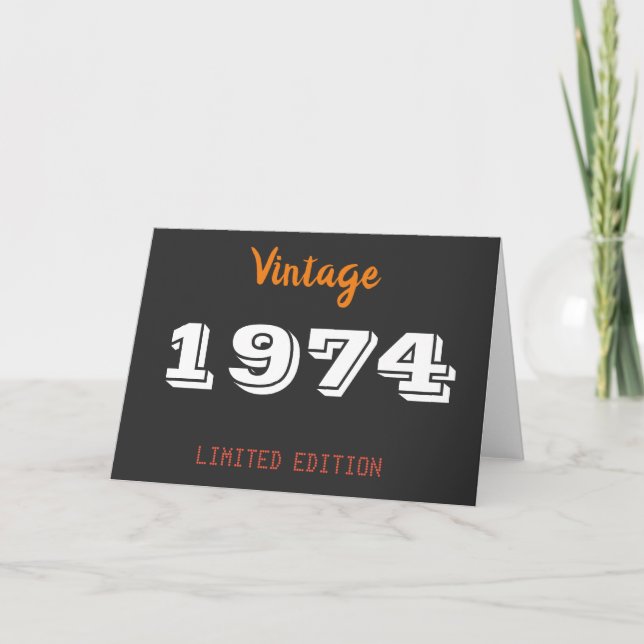 Vintage Gift Card 1974 - Limited Edition 52. Karte (Vorderseite)