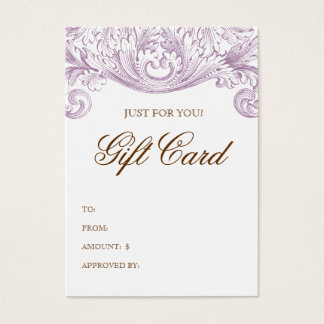 Vintage Gift Card Spring Lila Acanthus