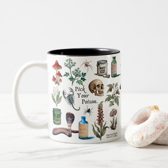 Vintage Gift-Tasse Zweifarbige Tasse (Mit Donut)