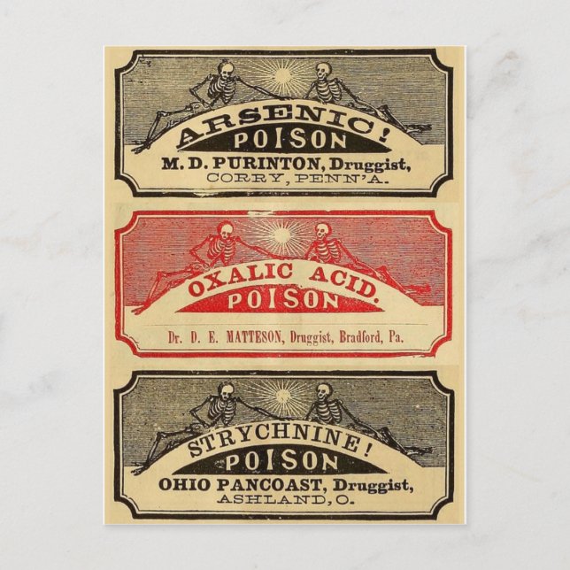 Vintage Giftkarte Postkarte