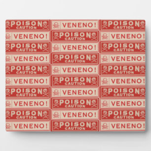 Vintage-Giftlabels Fotoplatte