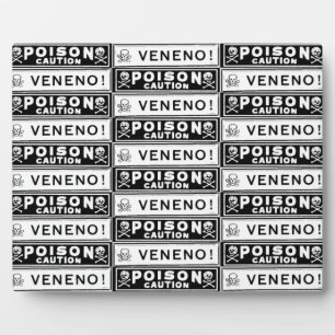 Vintage-Giftlabels Fotoplatte