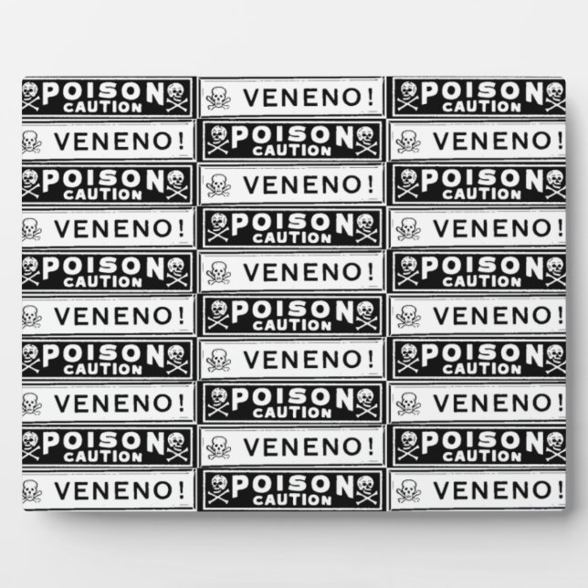 Vintage Giftmarkierungen Fotoplatte (Vorderseite)