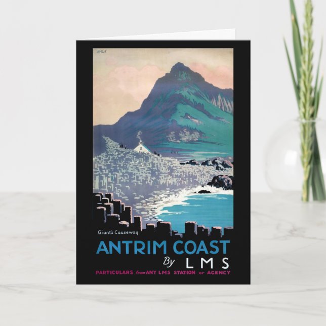 Vintage Giganten Causeway Antrim Coast Ireland Pos Karte (Vorderseite)