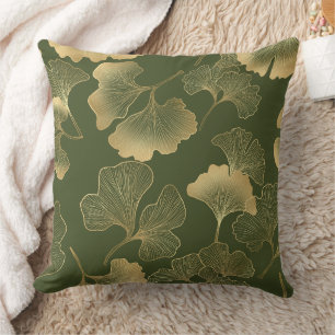 Vintage Ginkgo-Blattmuster Kissen