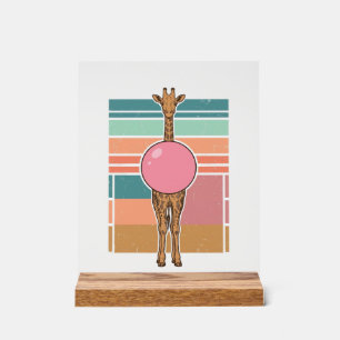 Vintage-Giraffe-Bubblegum-Gravur-Shirt-Design_1 Acrylschild