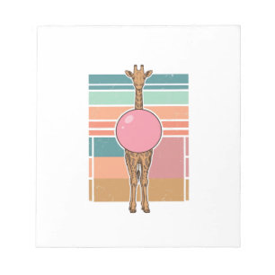 Vintage-Giraffe-Bubblegum-Gravur-Shirt-Design_1 Notizblock