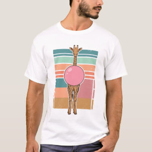 Vintage-Giraffe-Bubblegum-Gravur-Shirt-Design_1 T-Shirt
