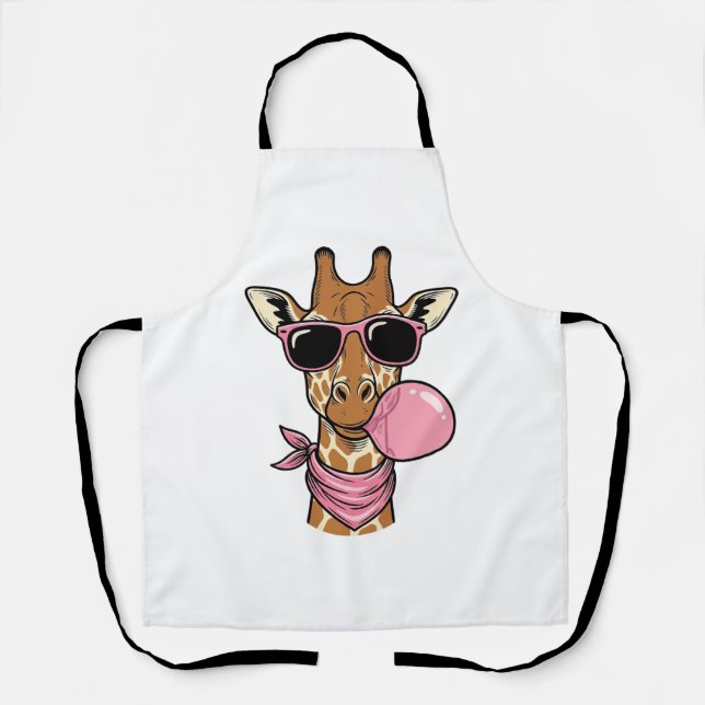Vintage-Giraffe-Bubbles-Vektor-Design_ Schürze (Vorderseite)