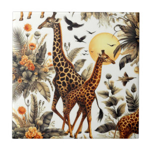 Vintage Giraffe Fliese