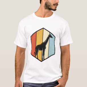 Vintage-Giraffe-Geometrischer-Safari-Vector-Shirt_ T-Shirt