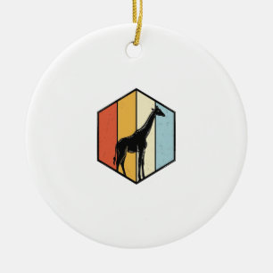 Vintage-Giraffe-Geometrisches-Safari-Vector-Shirt_ Keramik Ornament