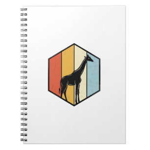 Vintage-Giraffe-Geometrisches-Safari-Vector-Shirt_ Notizblock