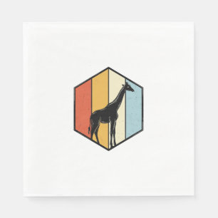 Vintage-Giraffe-Geometrisches-Safari-Vector-Shirt_ Serviette