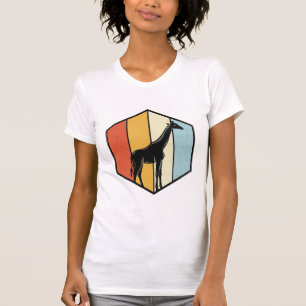 Vintage-Giraffe-Geometrisches-Safari-Vector-Shirt_ T-Shirt