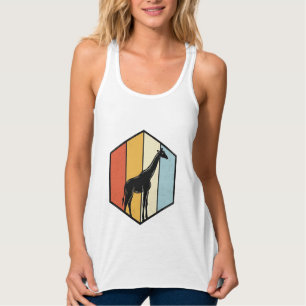 Vintage-Giraffe-Geometrisches-Safari-Vector-Shirt_ Tank Top