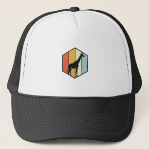 Vintage-Giraffe-Geometrisches-Safari-Vector-Shirt_ Truckerkappe