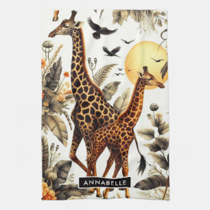 Vintage Giraffe Geschirrtuch