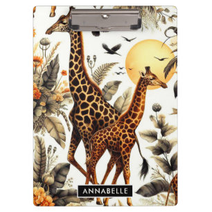 Vintage Giraffe Klemmbrett