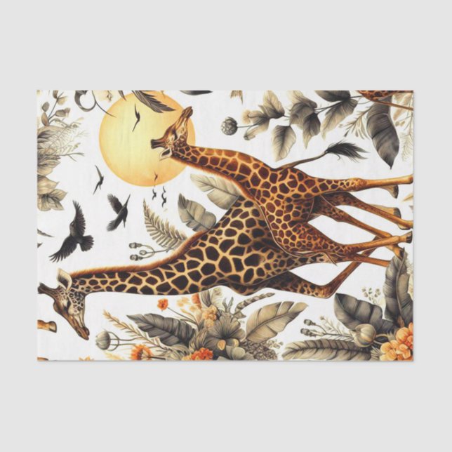 Vintage Giraffe Seidenpapier (Vorderseite)