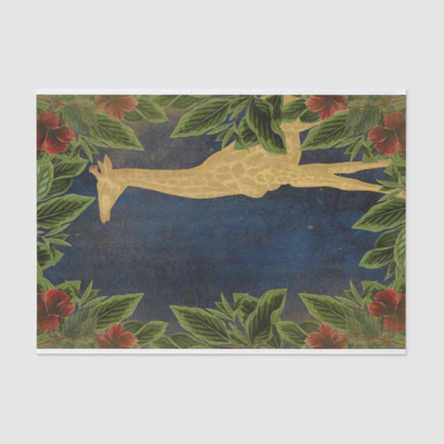 Vintage Giraffe Seidenpapier (Vorderseite)