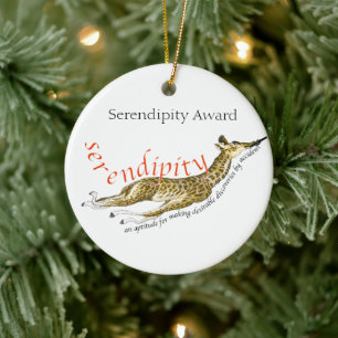 Vintage Giraffe Serendipity Award Ornamente