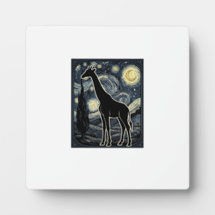 Vintage-Giraffe-Sternennacht-Gravur-Shirt_1 Fotoplatte