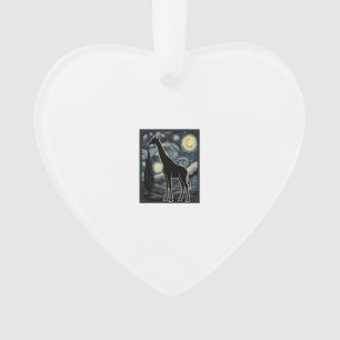 Vintage-Giraffe-Sternennacht-Gravur-Shirt_1 Ornament