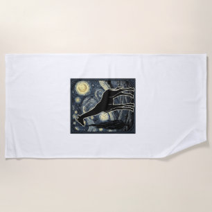 Vintage-Giraffe-Sternennacht-Gravur-Shirt_1 Strandtuch