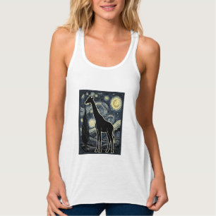 Vintage-Giraffe-Sternennacht-Gravur-Shirt_1 Tank Top