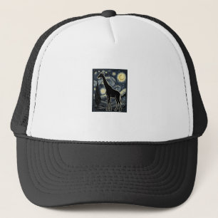Vintage-Giraffe-Sternennacht-Gravur-Shirt_1 Truckerkappe