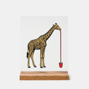 Vintage-Giraffe-Trinkhalm-Vektordesign_1 Acrylschild