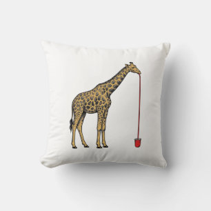 Vintage-Giraffe-Trinkhalm-Vektordesign_1 Kissen
