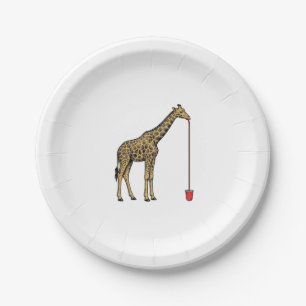 Vintage-Giraffe-Trinkhalm-Vektordesign_1 Pappteller