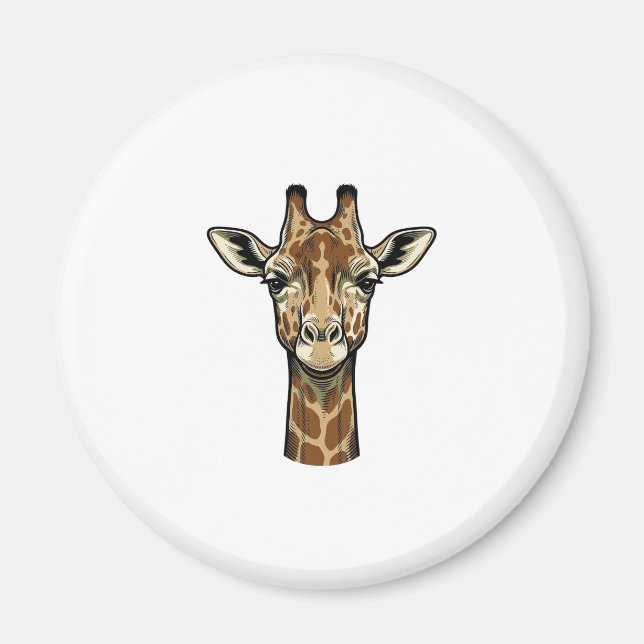 Vintage-Giraffe-Vektor-Art-Design_1 Magnet (Vorne)