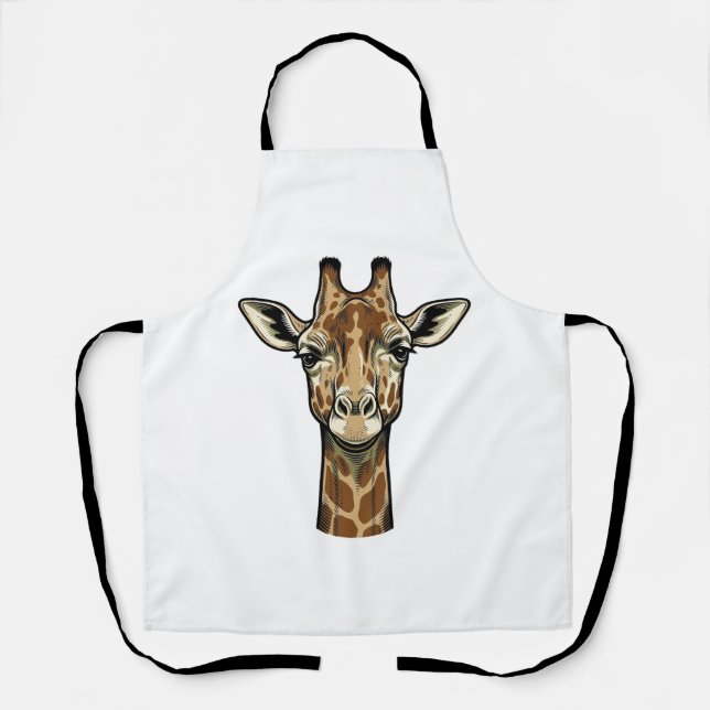 Vintage-Giraffe-Vektor-Art-Design_1 Schürze (Vorderseite)