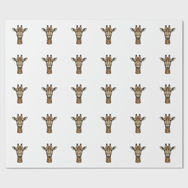 Vintage-Giraffe-Vektorgrafikdesign_1 Geschenkpapier (Flach)
