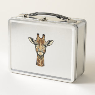 Vintage-Giraffe-Vektorgrafikdesign_1 Metall Brotdose