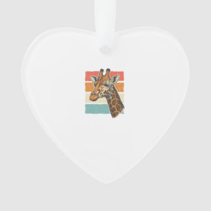 Vintage-Giraffen-Kopf Retro-Sonnenuntergang-Vektor Ornament