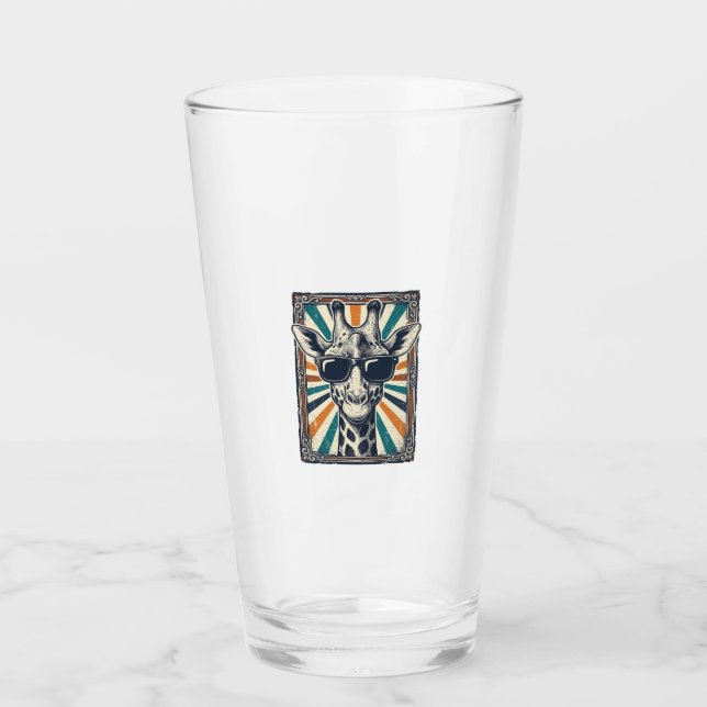 Vintage-Giraffen-Sonnenbrille Glas (Vorderseite)